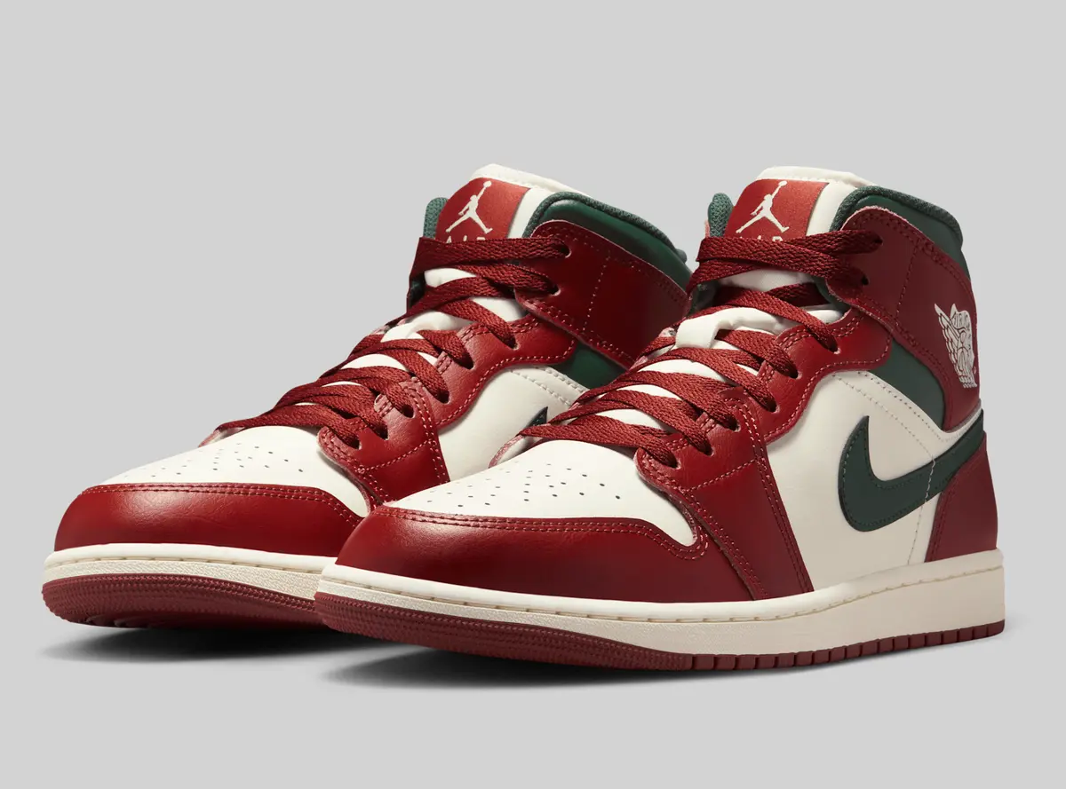 AIR JORDAN 1 MID / エア ジョーダン 1 MID Sail Redstone Midnight Green DQ8426-105