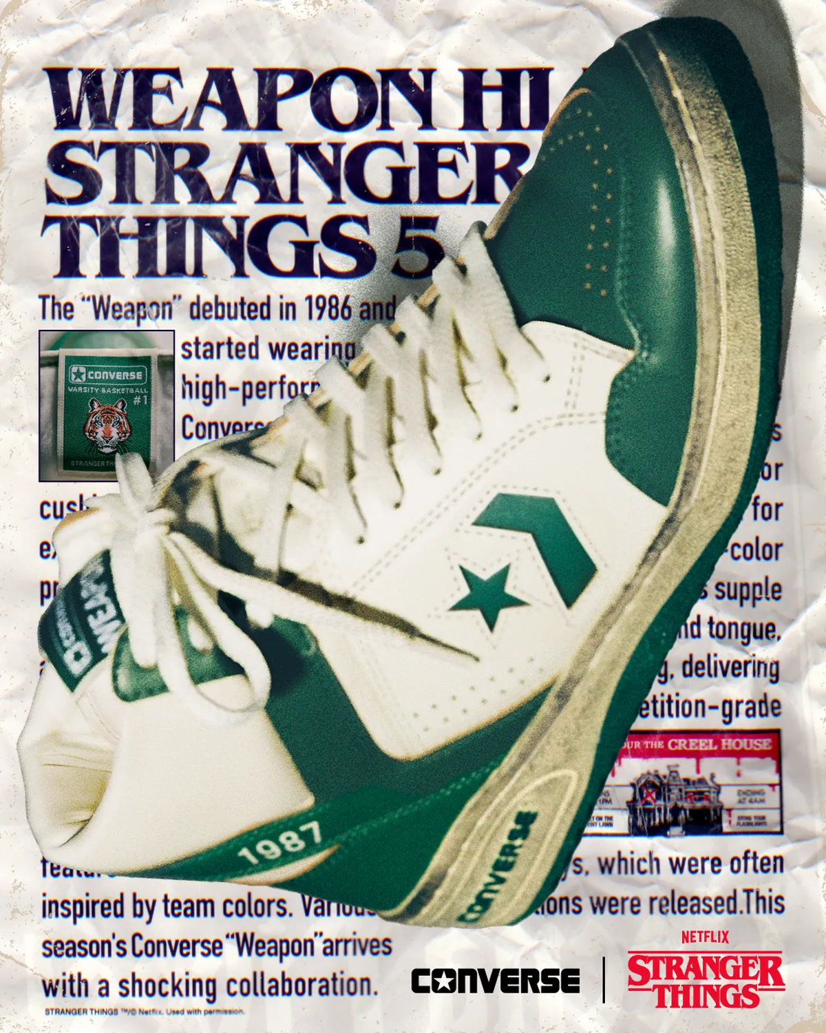 11/27発売 STRANGER THINGS x CONVERSE WEAPON HI / ストレンジャー