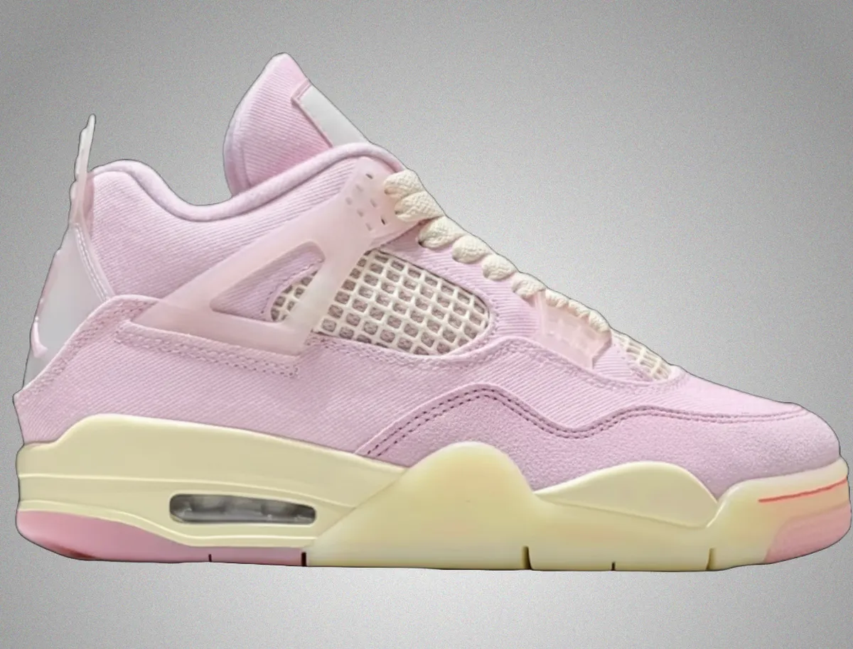 Air Jordan デニム/ピンク スニーカー AIR JORDAN 4 RETRO / エア ジョーダン 4 レトロ Pink Denim